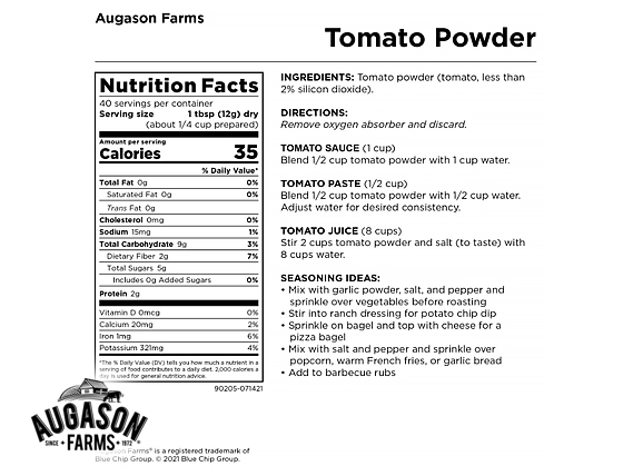 Augason Farms: Tomato Powder Pouch